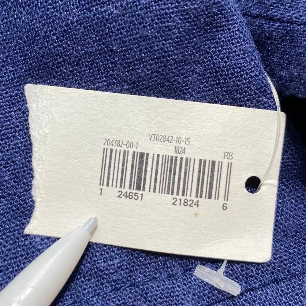 Old Navy Toddler Girls Linen Blend Full Zip Jacket Size 18-24M‎ Blue